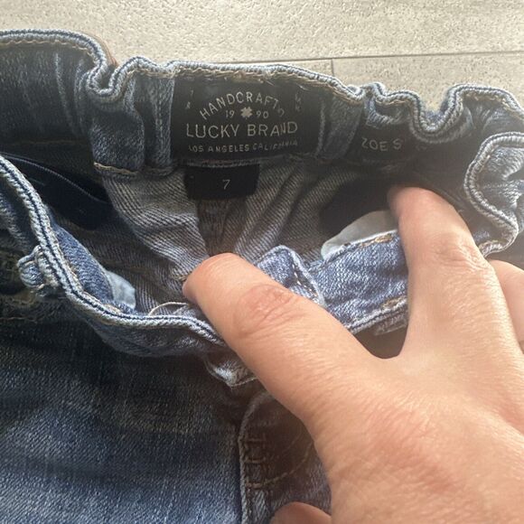 Girl's Lucky Skinny Distressed Jeans Zoe Jeggings Size 7 - Picture 3 of 5